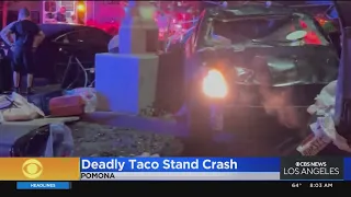 1 person killed, 12 others injured after car crashes into Pomona taco stand