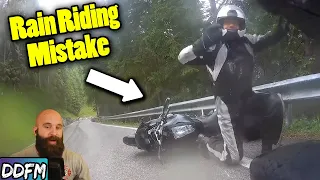 How NOT To Corner in the Rain (Motorcycle Mistake Review)
