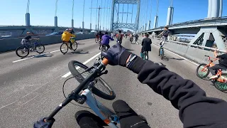 NEW YORK CITY RIDEOUT TAKES OVER BRIDGE WITH 400+ BIKES!