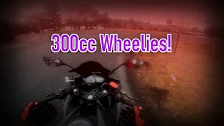 How to Wheelie a 300cc Motorcycle (Beginner Wheelies!)