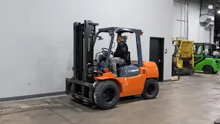 2010 Toyota 7FDU35 8000lb Dual Drive Diesel Pneumatic Forklift STK 9797