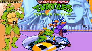 TMNT: Turtles in Time Michelangelo Longplay (Arcade) [4K/Remastered/60FPS]