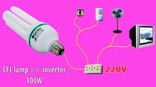 How to make inverter using CFL lamp 100W, creative prodigy #33