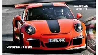 two Porsche GT3RS on their way through the Green Hell