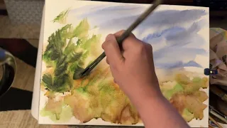 Fresh Spring watercolor painting