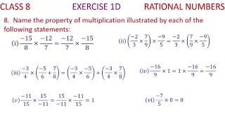 class 8 RS AGGARWAL BOOK CHAPTER 1 EXERCISE 1D (Q. N. 8)#ikbn