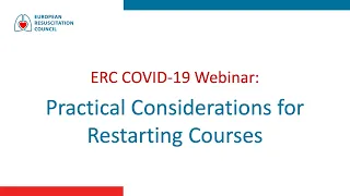 COVID-19 Webinar: Practical Considerations for Restarting Courses