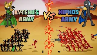 KYTCHU Archidon Army Vs XIPHOS Swordwrath Army Stick War 3 Epic Battles