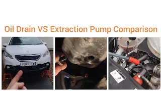 Oil Drain VS Fluid Extraction Pump Comparison: What Leaves More Old Oil In The Sump? 2 Tests