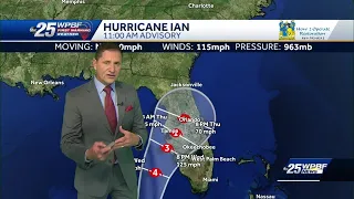 Hurricane Ian's cone of uncertainty continues shifting east with parts of our area inside