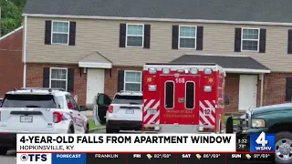 4-year-old falls from apartment window