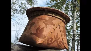 Making a Birch Bark Basket