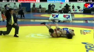 Schultz GR 55 KG Cons. Round 2: Dmitry Ryabchinskiy (NYAC) vs. Tomoaki Nakano (Japan)