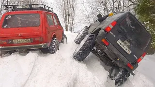 НЕОЖИДАННЫЙ финал НИВЫ против Suzuki Jimny испытание в снегу на бездорожье