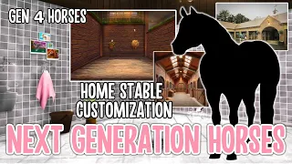 Generation 4 horses, Home Stable customization, different styles, retrofitting & more