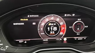 Audi RS5 2.9 V6  TFSI 450 HP Acceleration 0-250 KM/H