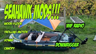 Intex Seahawk 3 raft mods!! Downrigger, VHF Radio (Part 2)