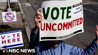 Michigan 'uncommitted' vote sends message to Biden