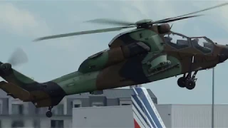 Airshow Paris 2019 Le Bourget 2019 incredible Helicopter Tigre HAD display in flight from take off t