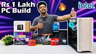 *WHITE* 🔥 Rs 1 Lakh Gaming & Editing PC Build 2023 | Intel i5-13400F & RTX 4060 Ti