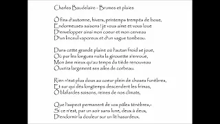 Baudelaire (Charles) : BRUMES ET PLUIES - Ô fins d'automne, hivers, printemps trempés de boue,