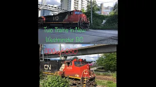 Two Trains in New Westminster BC