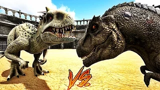 INDOMINUS REX VS T-REX ! | ARK: Survival Evolved !