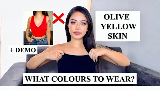 OLIVE /Yellow /Tan /Medium SKIN Tones (Neutral). What COLOURS Look BEST On YOU? + DEMO