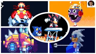 Sonic 2 SMS Remake (Fan Game) All Bosses as Shadow + Ending (NO DAMAGE)