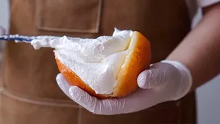 두툼! 우유 생크림 도넛 만들기 : Milk Cream Donut Recipe