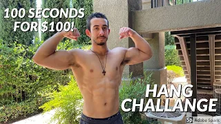 HANG CHALLENGE! 100 SECONDS, 100 DOLLARS (NINJA WARRIOR)