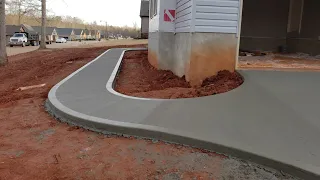 Large Concrete Driveway WITH 2 GUYS. #concrete #driveway #construction