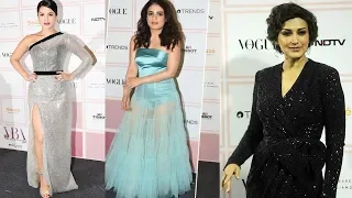 Radhika Madan in Transparent Dress Sunny Leone Looks Hot & Sonali Bendre At Vogue Beauty Awards 2019