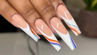 XL Frenchies | Abstract Nail Design | Gel-X