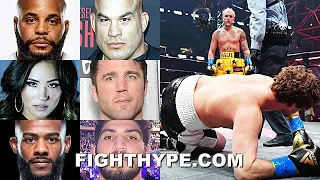 MMA FIGHTERS REACT TO JAKE PAUL KNOCKING OUT BEN ASKREN: CORMIER, ORTIZ, SONNEN, LOUREDA, & MORE