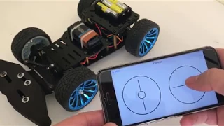 An arduino car controlled with iOS device (by Bluetooth LE)