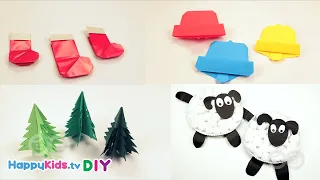Easy Christmas Origami | Holiday Origami Making | Kid's Crafts and Activities | Happykids DIY