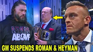 Roman Reigns & Paul Heyman Suspended by GM Nick Aldis After Attack on SmackDown - WWE News 2024