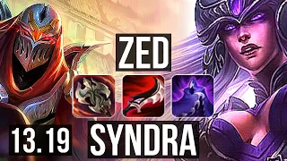 ZED vs SYNDRA (MID) | 72% winrate, Legendary, 16/4/6 | EUW Master | 13.19