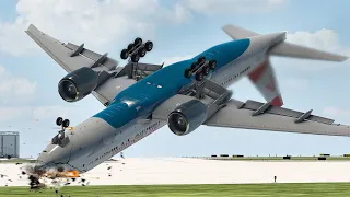 Boeing 777 Crash Upside Down During Emergency Landing | X-Plane 11