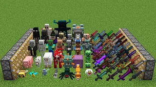 X300 swords and all mobs minecraft combined