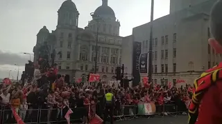 Liverpool FC victory parade 2019. The Strand