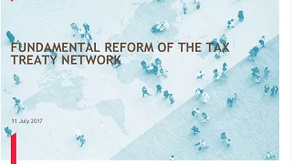BDO International Tax Webinar – Fundamental Reform of the Tax Treaty Network