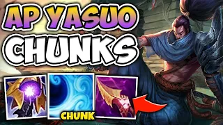 FULL AP YASUO SHREDS HEALTHBARS IN SECONDS! (CRAZY ON-HIT DAMAGE) - League of Legends