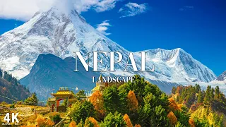 FLYING OVER NEPAL (4K UHD) I Scenic Relaxation Film With Calming Music | 4K VIDEO ULTRA HD