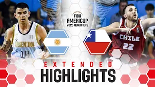 Argentina 🇦🇷 vs Chile 🇨🇱 | Extended Highlights | FIBA AmeriCup 2025 Qualifiers 2025