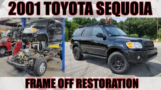 2001 Toyota Sequoia Restoration :  FULL TIME LAPSE 1 YEAR BUILD!