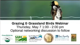 Grazing & Grassland Bird Webinar - May 7th, 2020