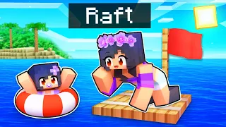 Teaching My BABY to RAFT In Minecraft!