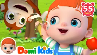 Apples and Bananas Song + More Domi Kids Songs🎶 & Nursery Rhymes | Educational Songs